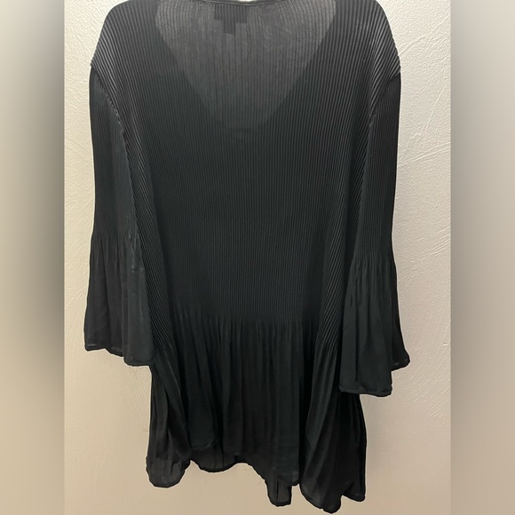 Black pleated lace up top with jeweled neckline from Catherine’s in a size 26. - Picture 2 of 7